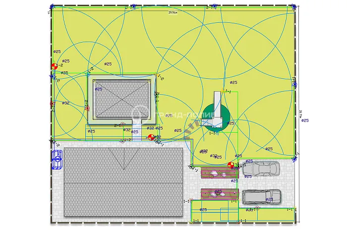5 соток сложной формы на участке в 8 соток