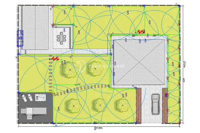 6 соток сложной формы на участке в 10 соток