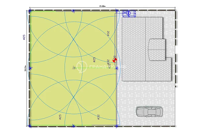 3 сотки простой формы на участке в 5 соток