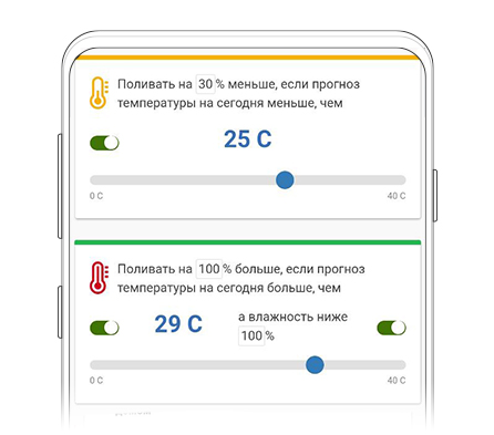Управление автополивом в приложении Hydrawise